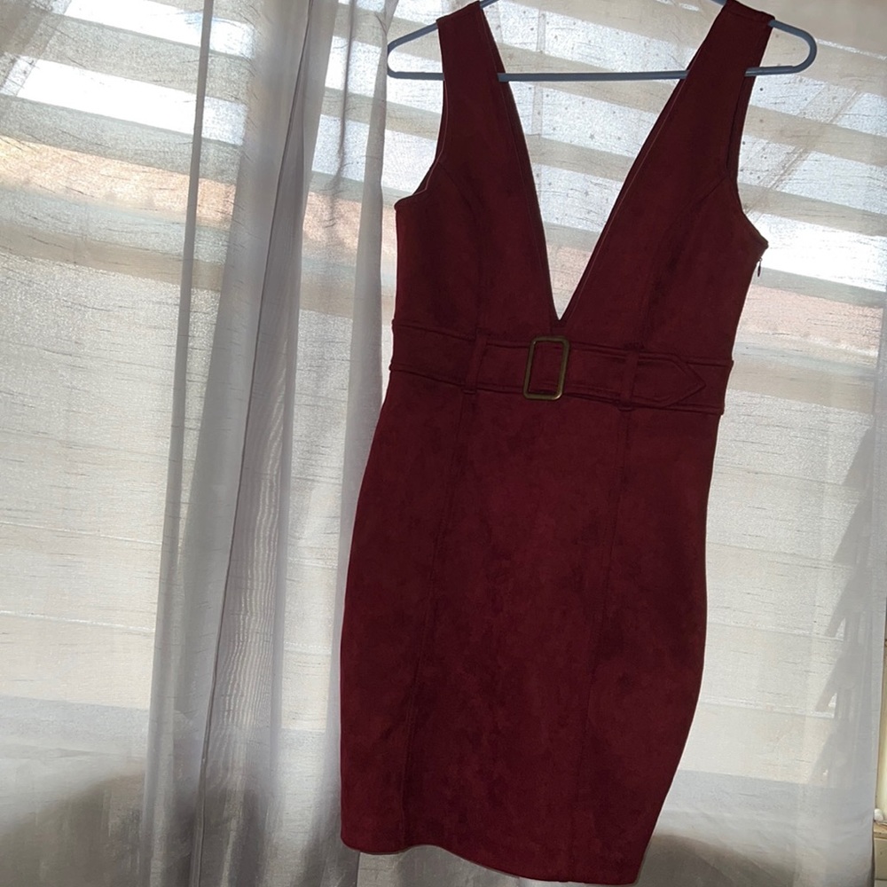 red mini dress